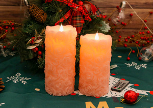 Bougie de décoration de mariage rose rose en forme de <span class=keywords><strong>boule</strong></span> led bougies de <span class=keywords><strong>cire</strong></span> à distance bougie led vacillante - Product Image 4