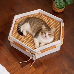 Rattan Cat <b>Bed</b> Rectangle Breathable Memory Foam Four Seasons Pet <b>Bed</b> For Cats - Product Image 4