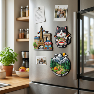 Aimant <span class=keywords><strong>de</strong></span> réfrigérateur personnalisé en PVC souple, motif chat mignon, monument <span class=keywords><strong>de</strong></span> <span class=keywords><strong>Paris</strong></span>, alimentation, plante, décoration intérieure - Product Image 2