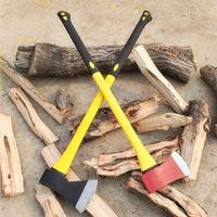 Hache de survie en acier au carbone forgé, hache tactique à tête de piolet, outil de chasse en plein air avec manche en acier pour le camping et le bushcraft