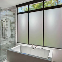 Panneaux muraux en verre flotté givré acide modernes, étanches et améliorant l'intimité, pour salle de bain, cuisine, usage industriel et décoratif