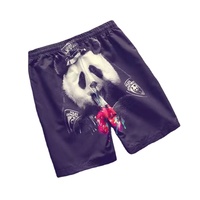 Celana Pantai Seamless Ukuran Besar dengan Logo OEM Custom, Celana Renang Motif Flamingo untuk Dewasa