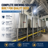 Peralatan Pembuatan Bir Industri 1500L 2000L  3-Vessel Brewhouse dengan Fermenter untuk Produksi Bir Kerajinan, Sari Buah, dan Jus