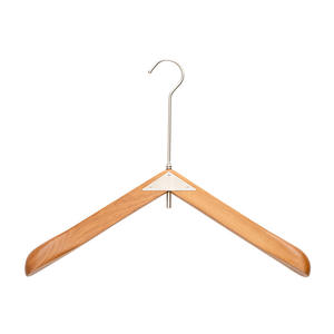 Wholesalers Custom Logo Natural Non Slip Laminated Coat <b>Hanger</b> With Clips Luxury Premium Wood <b>Hangers</b> for Clothes Wardrobe - Product Image 6