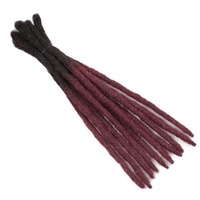Extensions de Cheveux Dreadlocks au Crochet Afro Fait Main Tresses Crochets Cheveux Humains pour Femmes et Hommes Brun Ombré