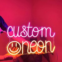 Enseigne néon flexible personnalisée en silicone LED, texte et logo sur mesure pour plusieurs locaux commerciaux, présentation de marque, décoration murale