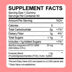 आज़ पाचन आंतों स्वास्थ्य आंत स्वास्थ्य आंत प्रोबायोटिक पूरक पाचन एंजाइम प्रीबायोटिक्स पेक-स्वाद वाले प्रोबायोटिक गुमाइज़ - Product Image 4