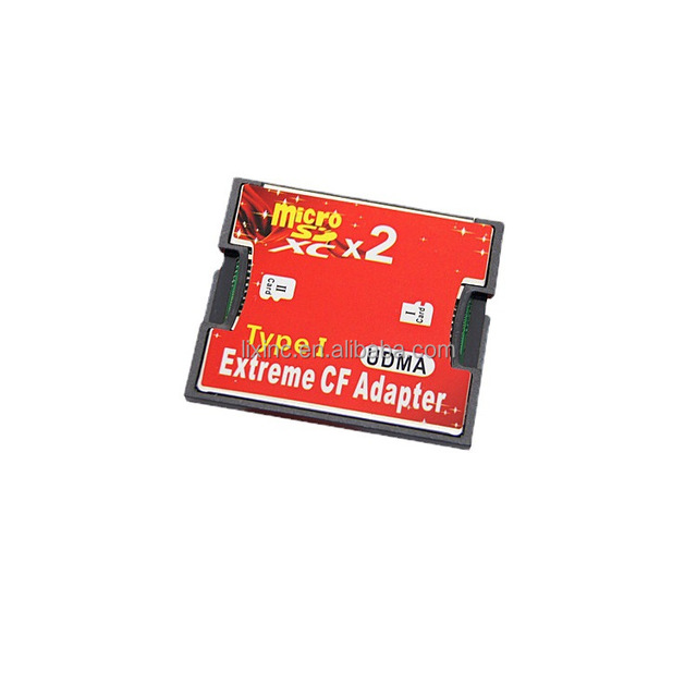 LIXINC Dual for & TF to CF Adapter SDHC/SDXC Type I to Compact Flash Converter for SLR Cameras