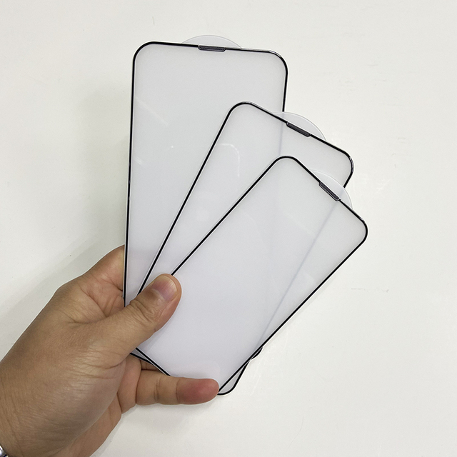 Premium Dustproof Mesh Full Glue Tempered Glass Screen Protector for iphone 13 Pro Max Film