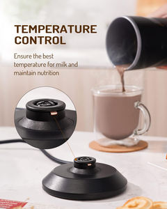 Machine à mousse de lait électrique automatique 4 en 1 avec support, mousseur à cappuccino, mousseur à expresso, mousseur à lait - Product Image 3