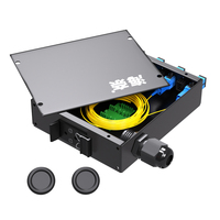 Industrielle 35-mm-DIN-Schiene 4-adriger FTTH 4-Port-Anschlusskasten für optische Kabel Mini ODF SC FTTX ODB-Box Glasfaser-Anschluss kasten