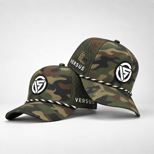 Casquette de golf urbaine 5 panneaux unie imperméable avec logo en silicone personnalisé, faible MOQ, OEM, perforations laser, accessoire de mode streetwear moderne - Product Image 1