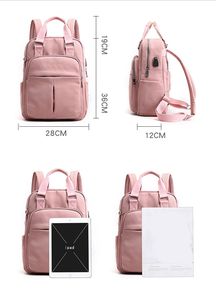 Sac à dos de voyage personnalisé pour femme avec port de charge USB, doublure en nylon, fermeture éclair - Product Image 3