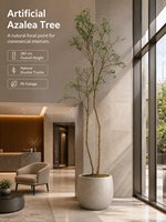 Palmier Artificiel en Plastique de 2,85 mètres de Haut, Rhododendron à Double Tronc, Résistant, Écologique, Réaliste, Durable, pour Intérieur