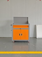 Chariot de rangement sécurisé pour outils avec 4 roulettes verrouillables et structure en acier de 1,5 mm - Armoire mobile idéale pour laboratoire, atelier et décoration