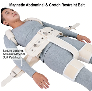 Cinturón Abdominal para Posición Acostada con Correa de Sujeción para Entrepierna, Correa de Cama para Personas Mayores, Equipo de Protección Anticaída de Cama, Guardra - Product Image 4