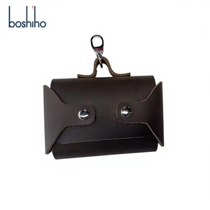 Pochette Distributrice de Sacs à Crottes de Chien en Cuir Véritable de Luxe, Portable, pour Extérieur, Porte-Sacs à Crottes en Cuir Véritable - Product Image 1