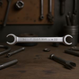 ประแจหกเหลี่ยม 256 N ขนาด 24 และ 22 มิลลิเมตร แบบปลายเปิดสองด้าน สำหรับซ่อมเครื่องจักรกล - Product Image 3