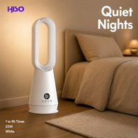 Ventilateur sans pales à lumière d'ambiance 220V 22W, ventilateur tour avec télécommande et minuterie 1-9H, ventilateur de refroidissement moderne pour la maison