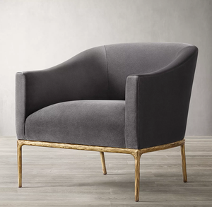 Fauteuil de loisirs en lin de style américain Rhoohill RH, mobilier de salon, canapé simple, fauteuil de chambre à coucher, fauteuil moderne - Product Image 3