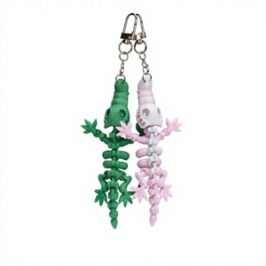 Porte-clés crocodile imprimé en 3D Gzyuyou 2026, articulations mobiles, pendentif crâne squelette, jouet créatif et tendance pour sacs à dos, clés, animaux - Product Image 1
