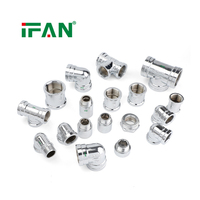 IFAN Grosir Fitting Baja Tahan Karat Stabilitas Tinggi 1/2"-1" Elbow Socket Fitting Pipa Air Fitting Tabung