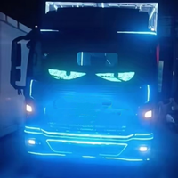 Écran LED animé pour pare-brise de voiture, yeux de démon clignotants, panneau d'affichage lumineux pour pare-brise, yeux de démon pour voiture, camion, taxi