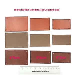 Étiquette universelle en cuir perforé et gaufré pour vêtements, avec bordure vierge, pour sacs, chapeaux et étiquettes volantes - Product Image 2