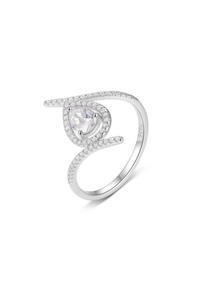Anello in Moissanite Placcato Argento S925 e Oro 18k per Donne con Design <span class=keywords><strong>a</strong></span> Goccia d'Acqua e Incastonatura Completa dalla Fabbrica di Gioielli MUSHAN - Product Image 6