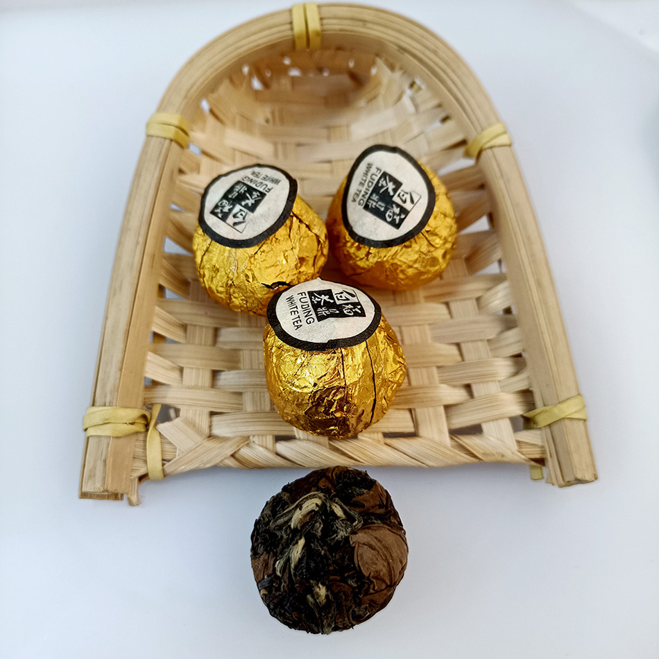 Wholesale Funding White Tea Small Ball Shaped Fresh White Pearl Health Slimming Specialty Packaged Bulk Boxes Bags Loose Tea