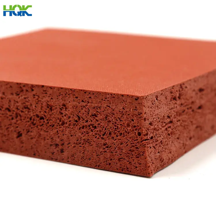 Red Flame Retardant High Temperature Resistant Silicone Foam Board Sponge Anti-collision Foam Silicone Sheet