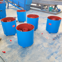 Distributeur de boue rotatif non motorisé, tambour de distribution de pâte minérale pour chute spirale et séparation par gravité sur table vibrante