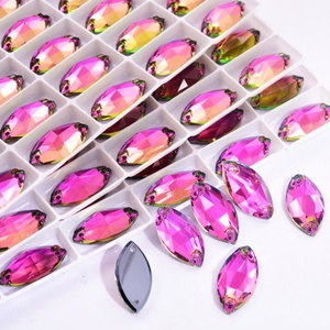 Oleeya Factory <b>Hot</b> Sale 5A Bevel Rhinestone Top Quality All Size Vitrail Rose Glass Crystal Sew on Rhinestone for Clothing - Product Image 3