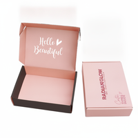 Boîte d'abonnement en carton ondulé blanc personnalisée avec logo imprimé en couleur