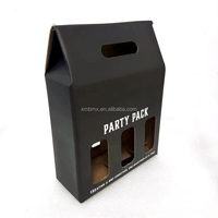 Porte-bouteilles de bière en carton ondulé personnalisé, imprimé sur mesure, lot de 6, avec poignée, recyclable, pour l'emballage de bière, de jus et de soda, directement de l'usine