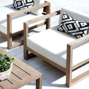 Sofá de Exterior para Patio, Villa, Jardín, Terraza, Hotel, Casa de Huéspedes, Muebles de Madera Maciza, Sofá Impermeable - Product Image 3