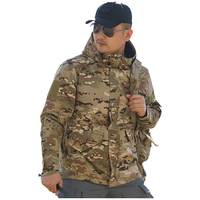 Veste de camouflage Veste en duvet de camouflage multicam Softshell Imperméable Noir Camouflage Polaire Hommes Extérieur Hiver Vestes Tactiques