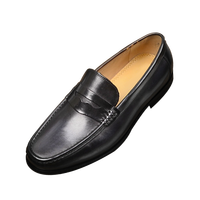 Chaussures en cuir décontractées respirantes d'été pour hommes avec semelle souple et surface douce, chaussures paresseuses sans lacets, chaussures de ville à enfiler