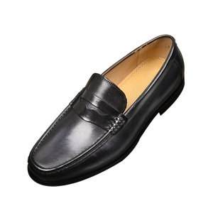 Chaussures en cuir décontractées respirantes d'été pour hommes avec semelle souple et surface douce, chaussures paresseuses sans lacets, chaussures de ville à enfiler - Product Image 4