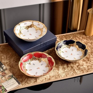 Luxury American Style 8+10 Inches <b>Ceramic</b> <b>Plate</b> Dish Set Factory Direct Home Use Eco-Friendly for Party Occasions - Product Image 3