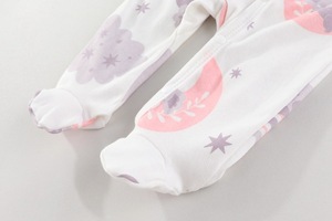 Frühling und Herbst Neugeborenen Langarm-Strampler aus Reiner Baumwolle Unisex Baby-Overall Weiches Baby-Outfit mit Knopfverschluss - Product Image 4