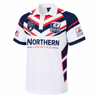 Maillot de football personnalisé avec sublimation du nom du sponsor, extensible dans les 4 sens, style polo, maillot de rugby original