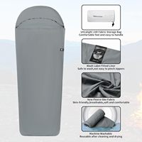 Doublure de sac de couchage ultralégère OEM d'usine, sac de couchage adulte lavable, drap de voyage d'été