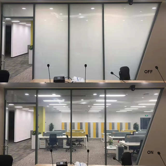 Gaoming Smart Tint Electrochromic Privacy Smart Glass PDLC Film Self-Adhesive Dimming for Office Window Wall Building Decorative
