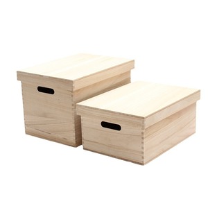 Wooden <b>Storage</b> <b>Box</b> With Lid And Handle Rectangle 20L-30L Office Organizer Desktop <b>Drawer</b> Organizer - Product Image 3