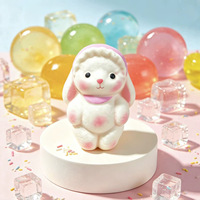 Jouet Squishy Lapin à Oreilles Tombantes en PU à Remontée Lente, Anti-Stress et Décompression pour Adultes, Vente en Gros