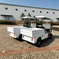 Chariot de transport électrique pour hôtel avec caisse de chargement, 2 places, pour le transport de bagages et de linge