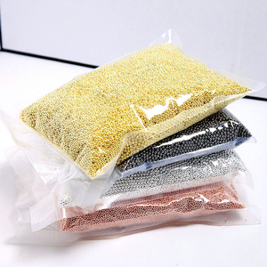 ลูกปัดตกแต่งเล็บ TSZS ขนาด 1 มม. ลูกบอลเหล็กขนาดเล็ก 3 มิติ สีทองและสีเงิน สำหรับตกแต่งเล็บและงาน DIY - Product Image 1