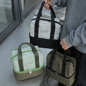 Smqh Insulated Lunch Bag Double Layer Large Capacity For Office Workers Commute - Product Image 3