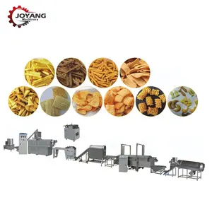 Maíz frito Doritos Cono Bugles Ensalada Arroz Corteza Snacks 2D/3D Fryum Pellets Línea de producción de alimentos